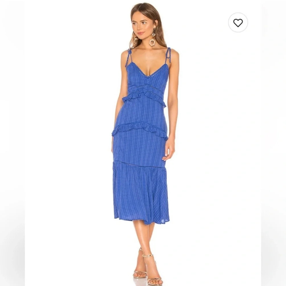Lovers + Friends Ulyanna Midi Dress in Cobalt